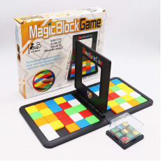 人氣智力遊戯棋 Magic Block Game 親子對戰方塊拼圖魔方益智桌遊