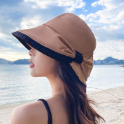 韓國人氣熱賣 抗UV大蝴蝶結漁夫帽遮陽帽UPF50+  ★透氣舒適，涼感親膚！  ★抗紫外線達95%以上！
