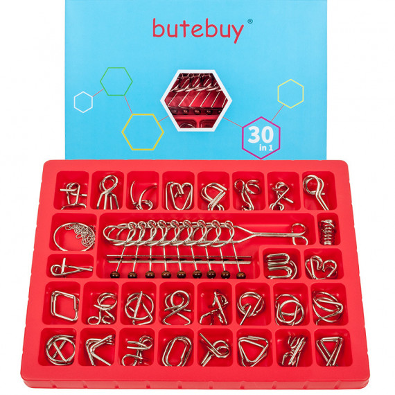 全球人氣熱買智力玩具 The Butebuy Baffling Puzzle 30 in 1 智力扣益智玩具30件套裝  ★適合年齡：3-99嵗