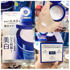 日本製 資生堂Shiseido - Aqualabel 水之印五合一膠原彈力美白霜 90g (藍色)   美白版