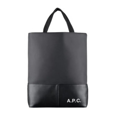 法國小衆潮牌 A.P.C.尼龍拼接皮革手拎袋