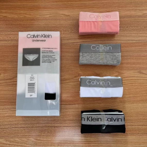 New Arrivals！ Calvin Klein 高檔精梳綿女裝底褲内褲（一盒4條，4色各一） 