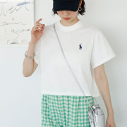 日本限定 夏日人氣POLO RALPH LAUREN女裝立體刺繡LOGO短身款Tee