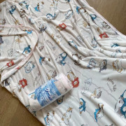 日本限定 夏日人氣涼感絲棉天婦羅貓鯊魚貓蓋毯
