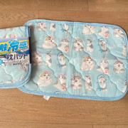 日本限定 涼感天婦羅貓鯊魚貓卡通枕頭墊