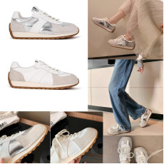 韓國人氣 小牛皮手縫線慢跑運動鞋德訓鞋白波鞋